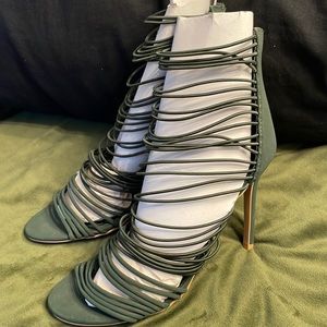 Green Strappy Heels
